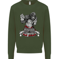 Muay Thai The Beast MMA Mixed Martial Arts Kids Sweatshirt Jumper Forest Green