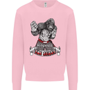 Muay Thai The Beast MMA Mixed Martial Arts Kids Sweatshirt Jumper Light Pink