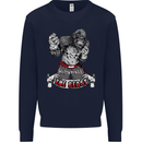 Muay Thai The Beast MMA Mixed Martial Arts Kids Sweatshirt Jumper Navy Blue