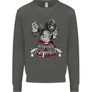 Muay Thai The Beast MMA Mixed Martial Arts Kids Sweatshirt Jumper Storm Grey