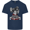 Muay Thai The Beast MMA Mixed Martial Arts Kids T-Shirt Childrens Navy Blue