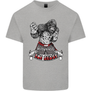 Muay Thai The Beast MMA Mixed Martial Arts Kids T-Shirt Childrens Sports Grey