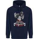 Muay Thai The Beast MMA Mixed Martial Arts Mens 80% Cotton Hoodie Navy Blue