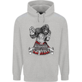 Muay Thai The Beast MMA Mixed Martial Arts Mens 80% Cotton Hoodie Sports Grey