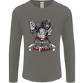 Muay Thai The Beast MMA Mixed Martial Arts Mens Long Sleeve T-Shirt Charcoal