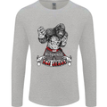 Muay Thai The Beast MMA Mixed Martial Arts Mens Long Sleeve T-Shirt Sports Grey