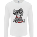 Muay Thai The Beast MMA Mixed Martial Arts Mens Long Sleeve T-Shirt White