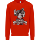 Muay Thai The Beast MMA Mixed Martial Arts Mens Sweatshirt Jumper Bright Red