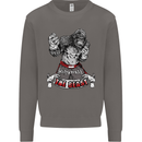 Muay Thai The Beast MMA Mixed Martial Arts Mens Sweatshirt Jumper Charcoal