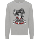 Muay Thai The Beast MMA Mixed Martial Arts Mens Sweatshirt Jumper Sports Grey
