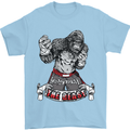 Muay Thai The Beast MMA Mixed Martial Arts Mens T-Shirt Cotton Gildan Light Blue