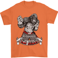 Muay Thai The Beast MMA Mixed Martial Arts Mens T-Shirt Cotton Gildan Orange