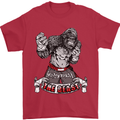 Muay Thai The Beast MMA Mixed Martial Arts Mens T-Shirt Cotton Gildan Red