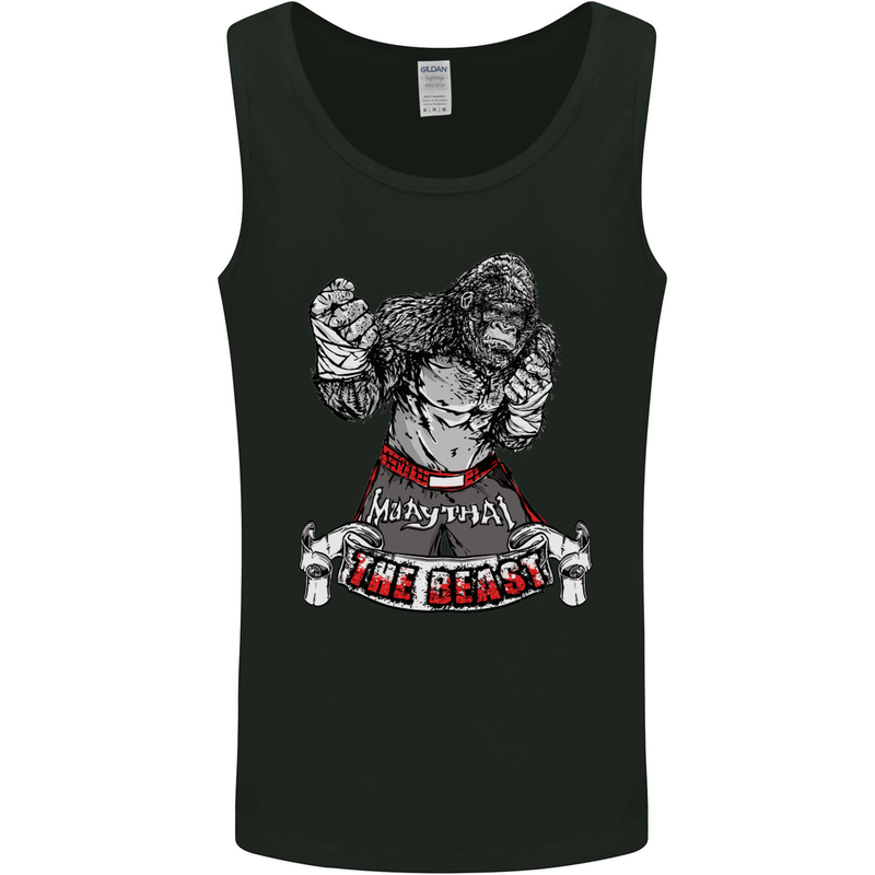 Muay Thai The Beast MMA Mixed Martial Arts Mens Vest Tank Top Black