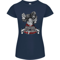 Muay Thai The Beast MMA Mixed Martial Arts Womens Petite Cut T-Shirt Navy Blue