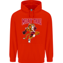 Muay Thai Tiger MMA Mixed Martial Arts Childrens Kids Hoodie Bright Red