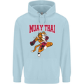 Muay Thai Tiger MMA Mixed Martial Arts Childrens Kids Hoodie Light Blue
