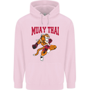 Muay Thai Tiger MMA Mixed Martial Arts Childrens Kids Hoodie Light Pink