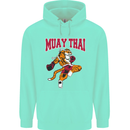 Muay Thai Tiger MMA Mixed Martial Arts Childrens Kids Hoodie Peppermint