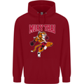 Muay Thai Tiger MMA Mixed Martial Arts Childrens Kids Hoodie Red