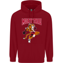 Muay Thai Tiger MMA Mixed Martial Arts Childrens Kids Hoodie Red
