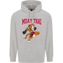 Muay Thai Tiger MMA Mixed Martial Arts Childrens Kids Hoodie Sports Grey