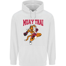 Muay Thai Tiger MMA Mixed Martial Arts Childrens Kids Hoodie White