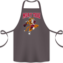 Muay Thai Tiger MMA Mixed Martial Arts Cotton Apron 100% Organic Dark Grey