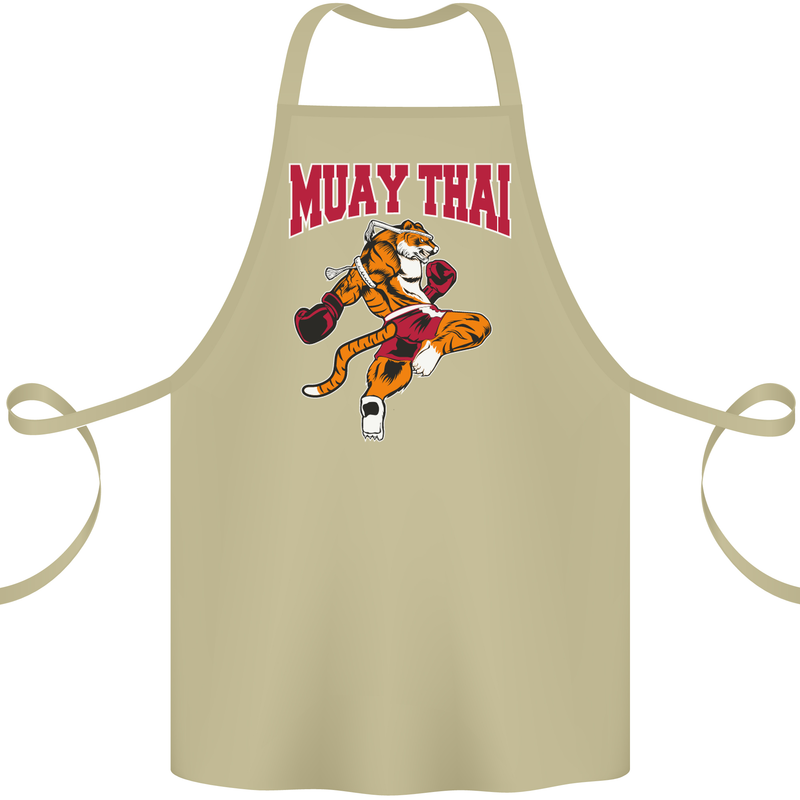 Muay Thai Tiger MMA Mixed Martial Arts Cotton Apron 100% Organic Khaki