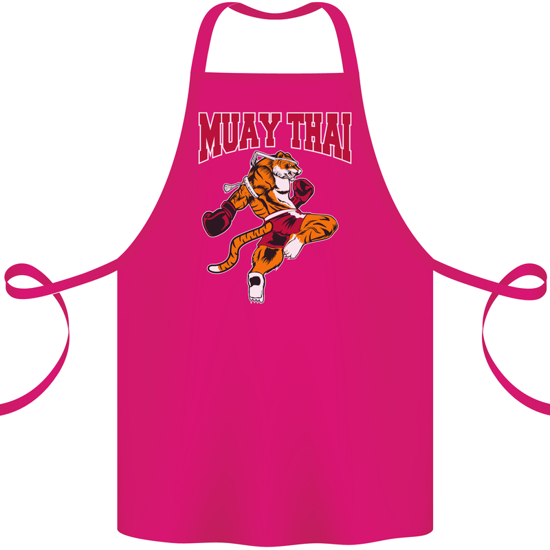 Muay Thai Tiger MMA Mixed Martial Arts Cotton Apron 100% Organic Pink
