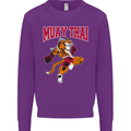 Muay Thai Tiger MMA Mixed Martial Arts Kids Sweatshirt Jumper Purple