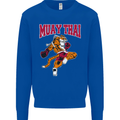 Muay Thai Tiger MMA Mixed Martial Arts Kids Sweatshirt Jumper Royal Blue