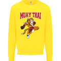 Muay Thai Tiger MMA Mixed Martial Arts Kids Sweatshirt Jumper Yellow