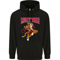 Muay Thai Tiger MMA Mixed Martial Arts Mens 80% Cotton Hoodie Black