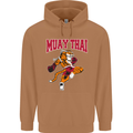 Muay Thai Tiger MMA Mixed Martial Arts Mens 80% Cotton Hoodie Caramel Latte