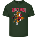 Muay Thai Tiger MMA Mixed Martial Arts Mens Cotton T-Shirt Tee Top Forest Green