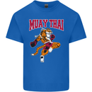 Muay Thai Tiger MMA Mixed Martial Arts Mens Cotton T-Shirt Tee Top Royal Blue