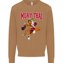 Muay Thai Tiger MMA Mixed Martial Arts Mens Sweatshirt Jumper Caramel Latte