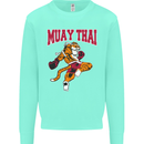 Muay Thai Tiger MMA Mixed Martial Arts Mens Sweatshirt Jumper Peppermint