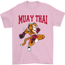 Muay Thai Tiger MMA Mixed Martial Arts Mens T-Shirt Cotton Gildan Light Pink