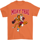 Muay Thai Tiger MMA Mixed Martial Arts Mens T-Shirt Cotton Gildan Orange