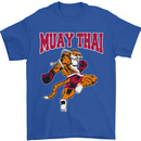 Muay Thai Tiger MMA Mixed Martial Arts Mens T-Shirt Cotton Gildan Royal Blue