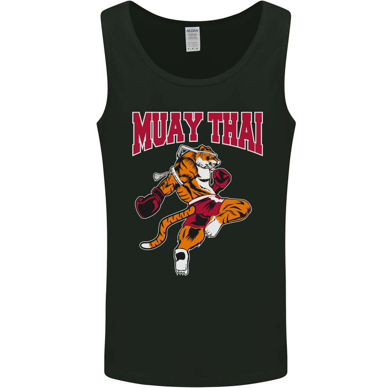 Muay Thai Tiger MMA Mixed Martial Arts Mens Vest Tank Top Black