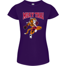 Muay Thai Tiger MMA Mixed Martial Arts Womens Petite Cut T-Shirt Purple