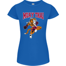 Muay Thai Tiger MMA Mixed Martial Arts Womens Petite Cut T-Shirt Royal Blue