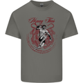 Muay Thai Tiger Warrior MMA Martial Arts Mens Cotton T-Shirt Tee Top Charcoal