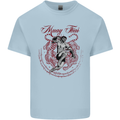 Muay Thai Tiger Warrior MMA Martial Arts Mens Cotton T-Shirt Tee Top Light Blue