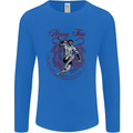 Muay Thai Tiger Warrior MMA Martial Arts Mens Long Sleeve T-Shirt Royal Blue