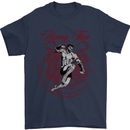Muay Thai Tiger Warrior MMA Martial Arts Mens T-Shirt Cotton Gildan Navy Blue
