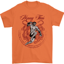 Muay Thai Tiger Warrior MMA Martial Arts Mens T-Shirt Cotton Gildan Orange